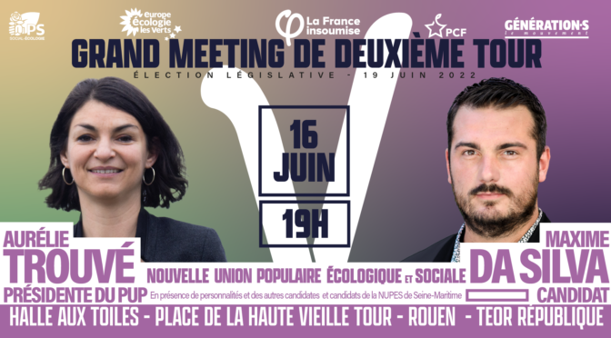 Meeting à Rouen le 16 juin avec Aurélie Trouvé